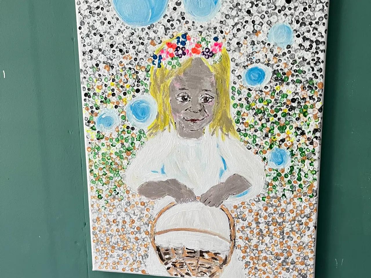 Billede 1 - Lille pige med kurv.