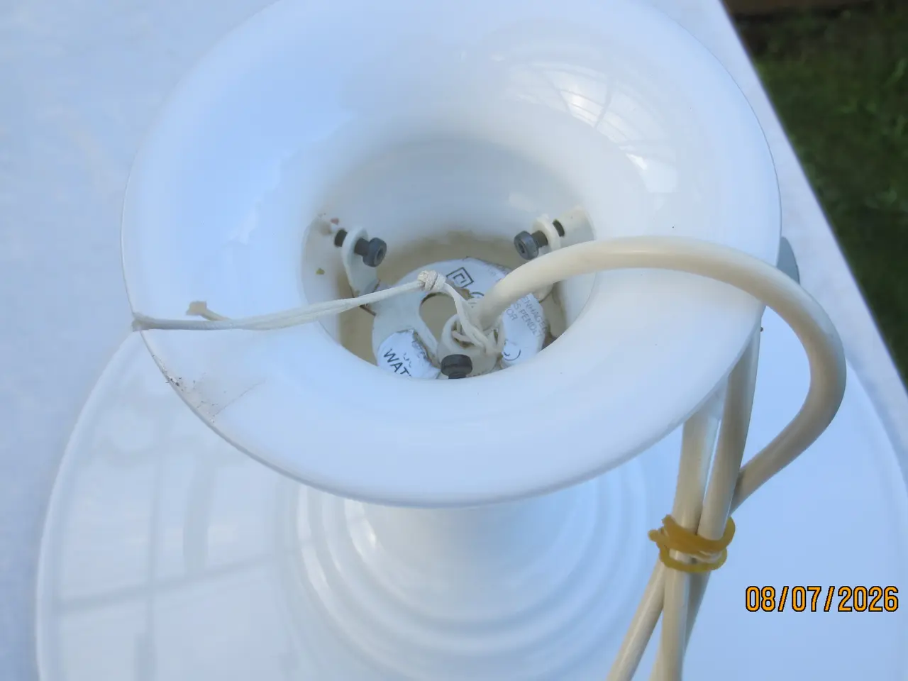 Billede 3 - 1 stk Stor Holmegaard Loftlampe Diameter 48 cm