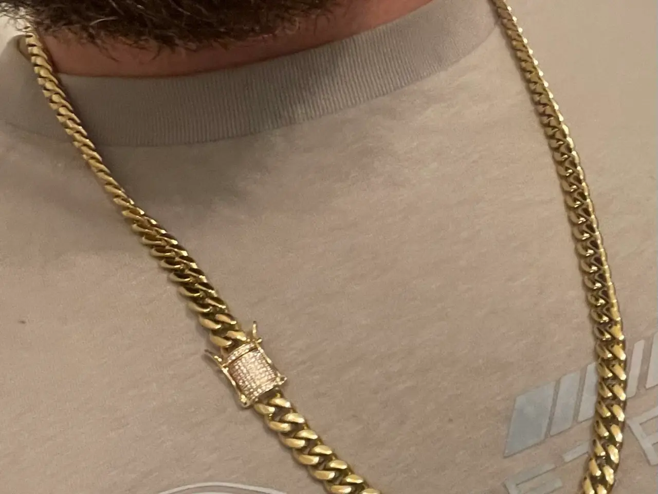 Billede 2 - 8mm 14kt goldfilled pansersæt med kasselås 