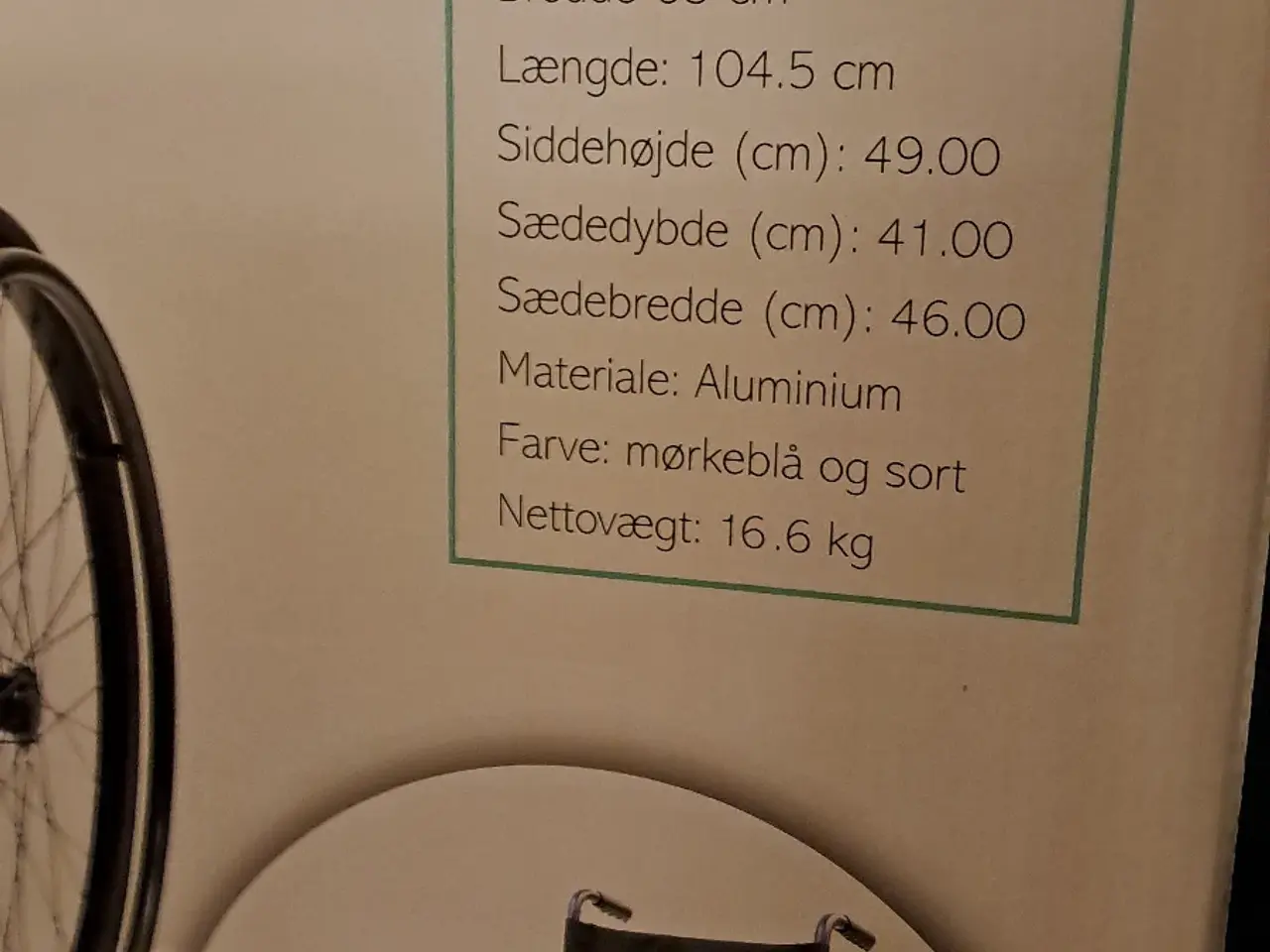 Billede 2 - Kørestol Sort