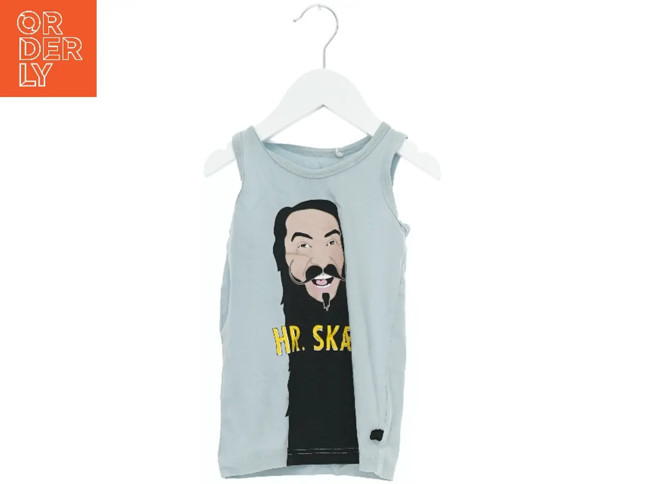Billede 1 - Tanktop med 'HR. SKÆG' tryk fra DR (str. 98)