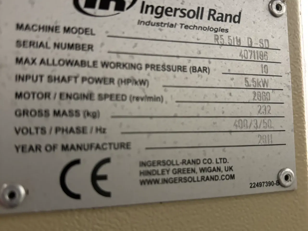 Billede 3 - Kompressor Ingersoll Rand. 
