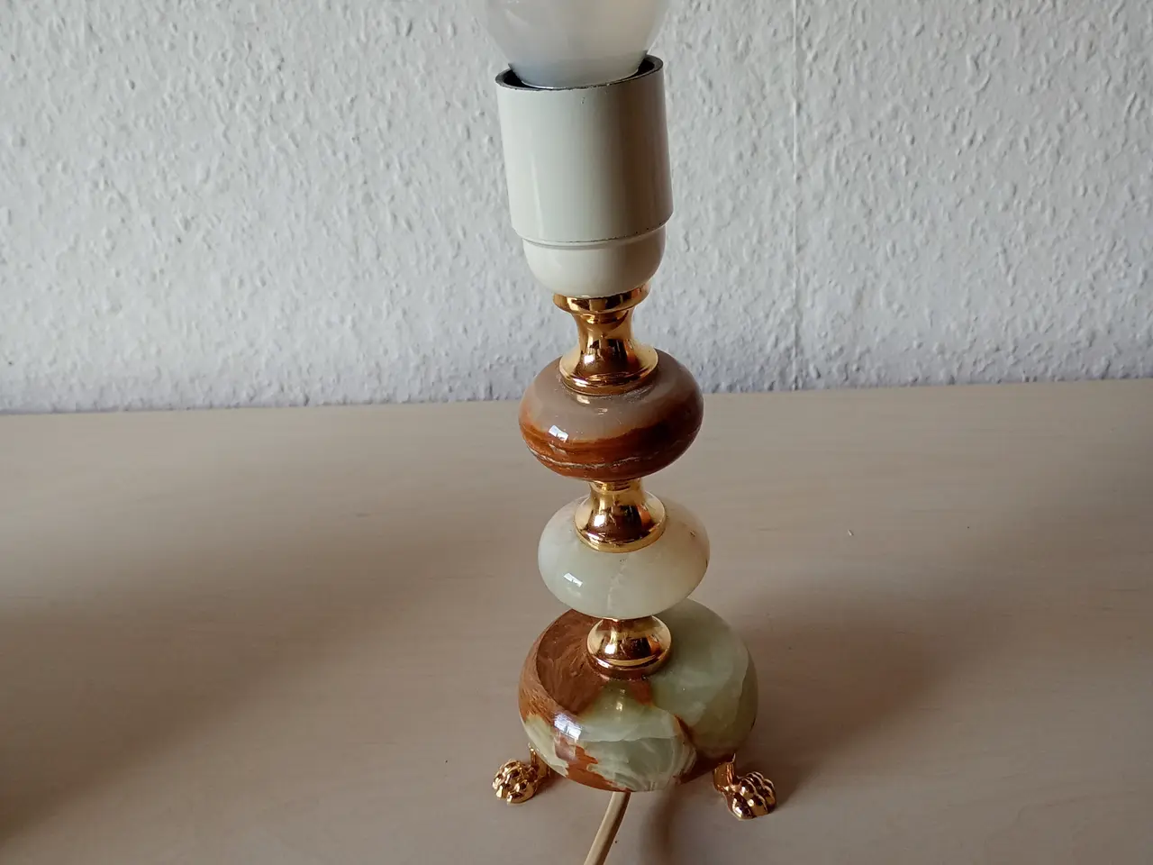 Billede 1 - marmor lampe med skærm