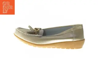 Guld loafers i størrelse 41 (str. 41 )