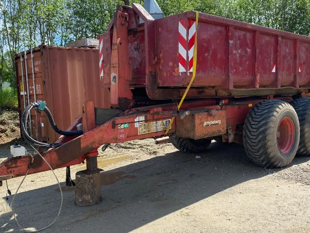 Billede 1 - Bigab 2 Akslet kroghejsevogn med 20 fods container