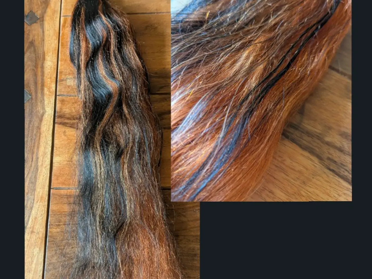 Billede 2 - Orangefarvet human extensions m/ reflekser 72 cm