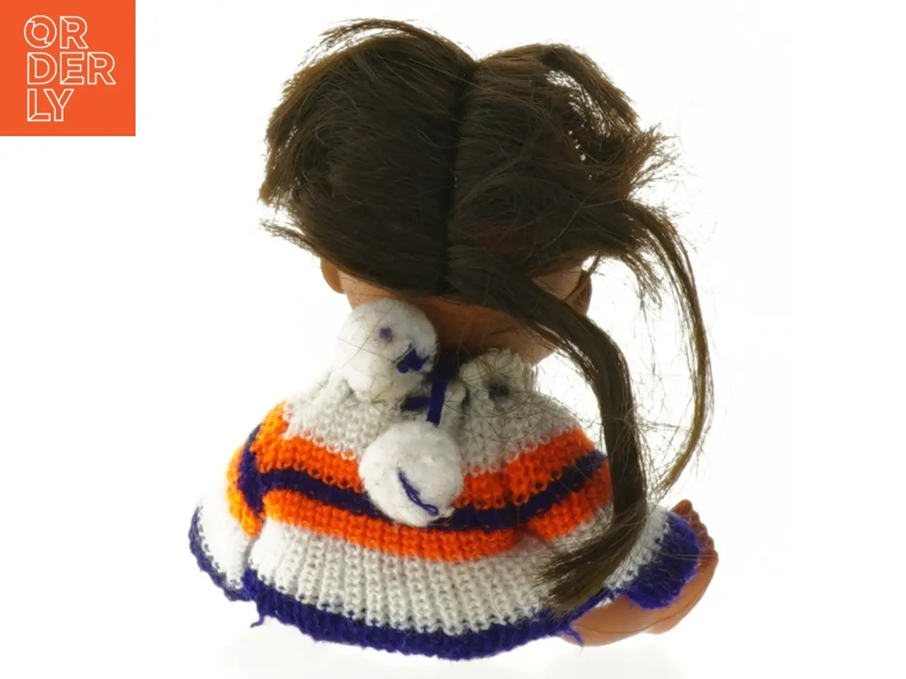 Billede 4 - Lille dukke med stribet sweater (str. 16 cm)