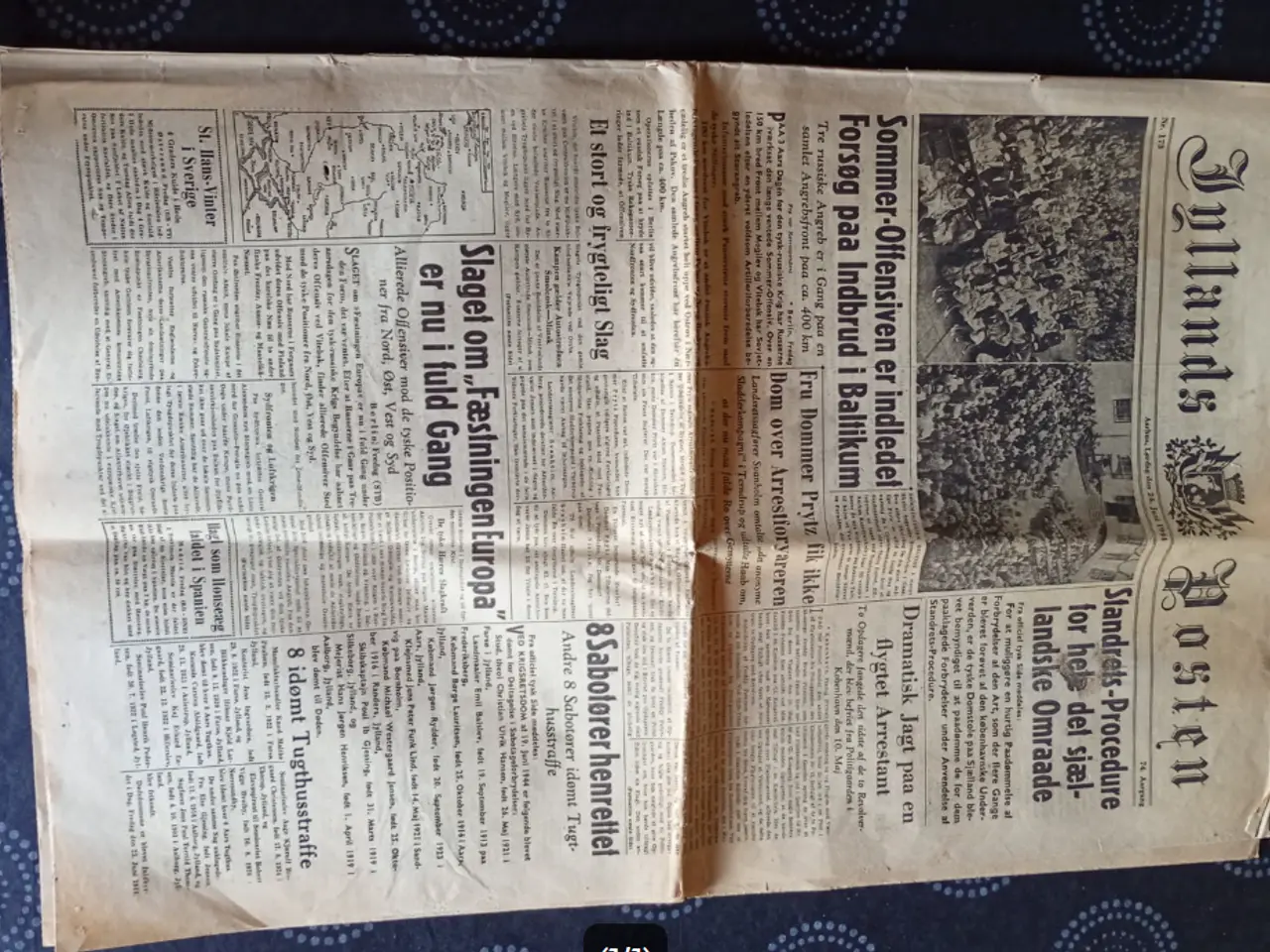 Billede 1 - Jyllands Posten - 24. juni 1944