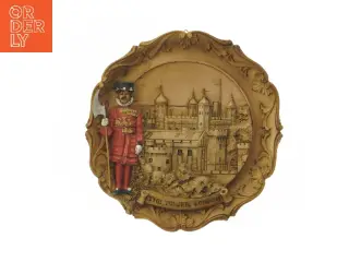 Dekorativt vægplade med Tower of London (str. Ø 18 cm)