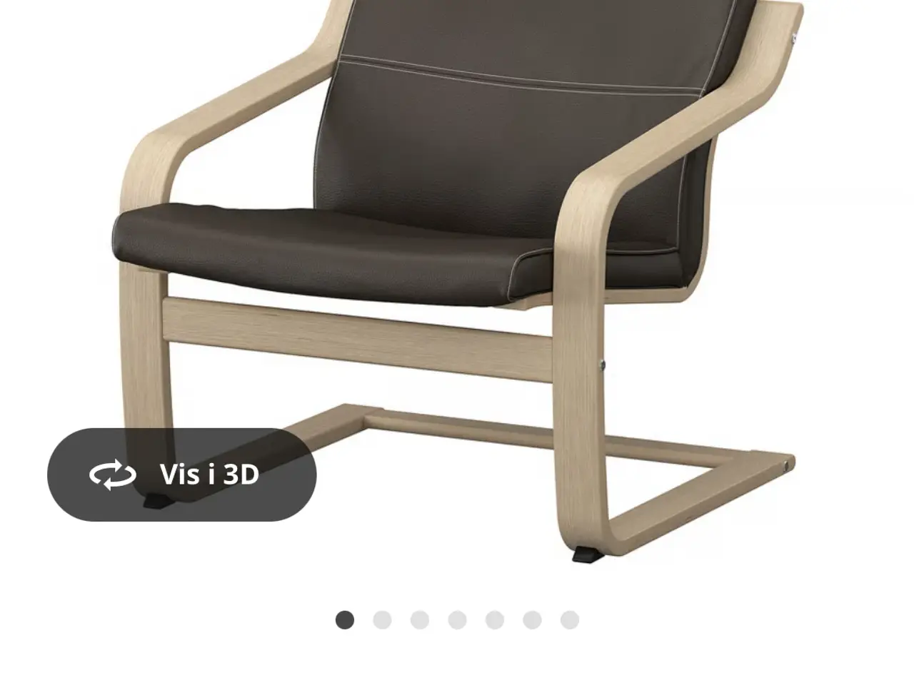 Billede 1 - Lænestol læder ikea 