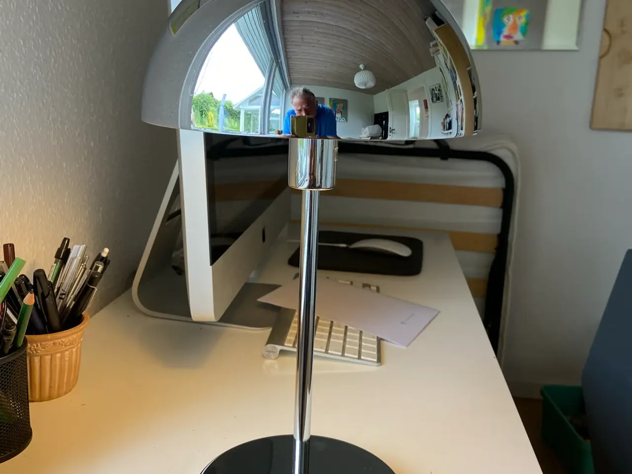 Billede 1 - Butterfly bord lampe i Sølv