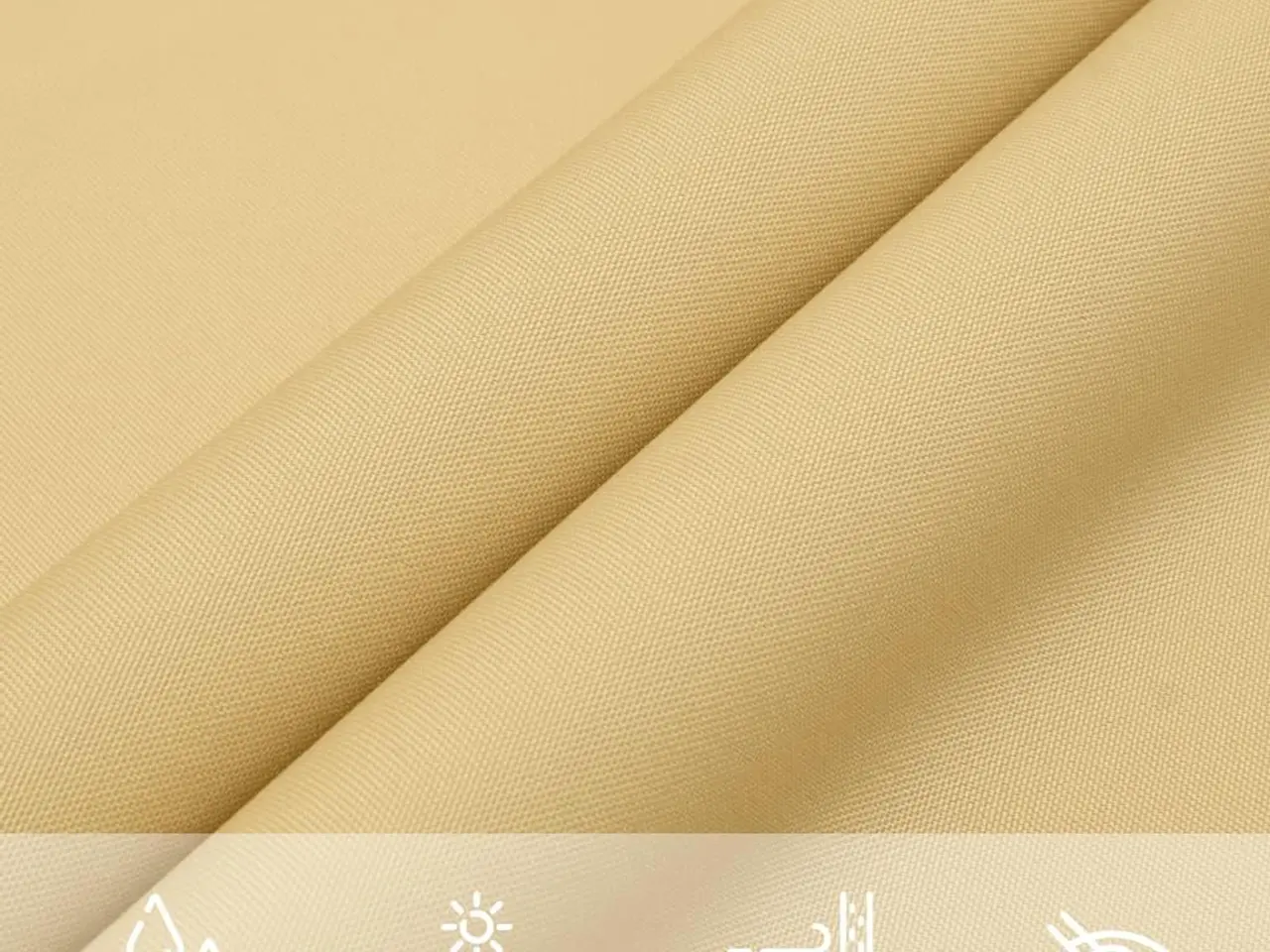 Billede 8 - Solsejl 3,5 × 2,5 m - sandfarvet, vandafvisende polyester