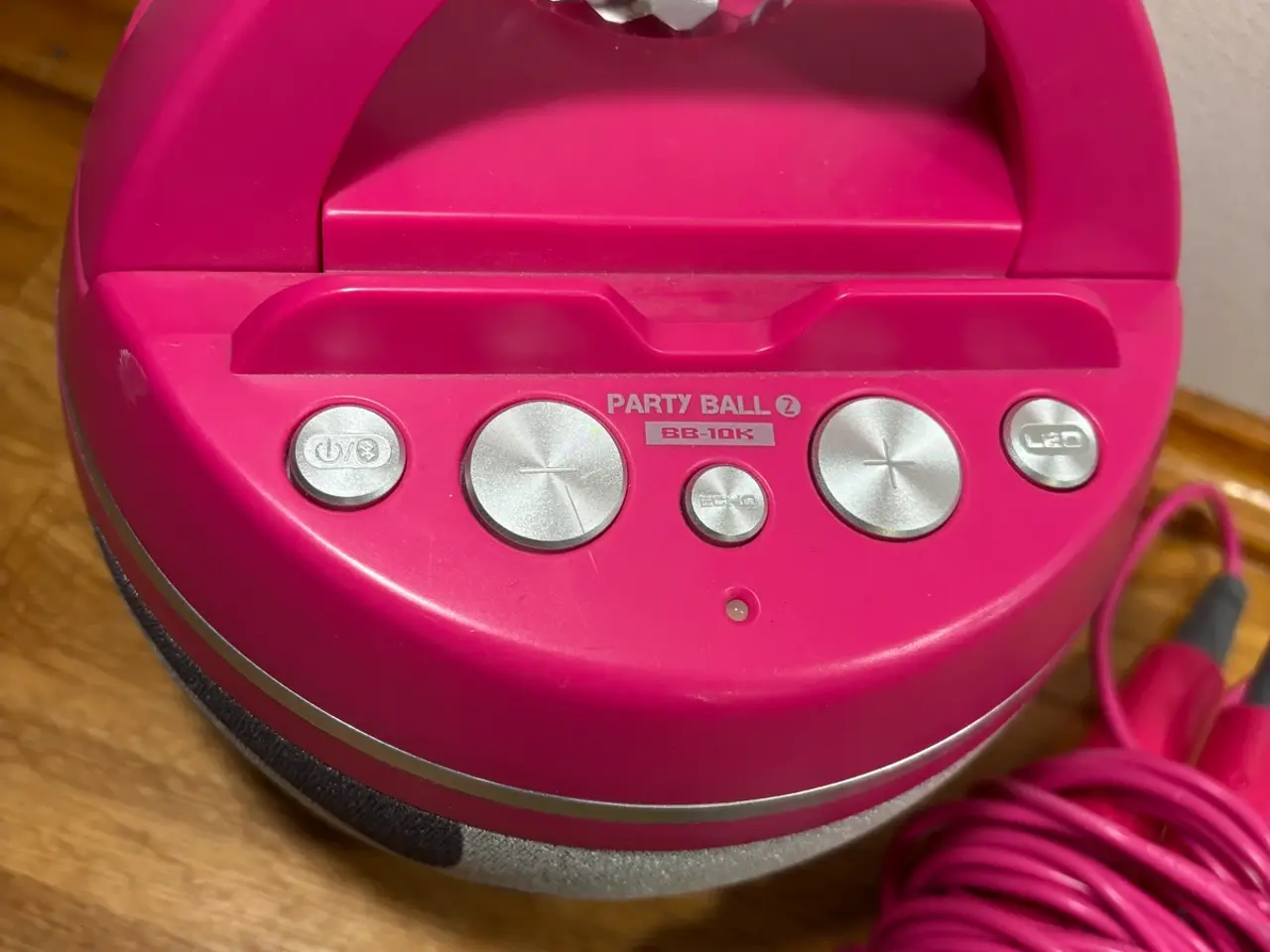 Billede 3 - Party Ball i pink med 2 mikrofoner