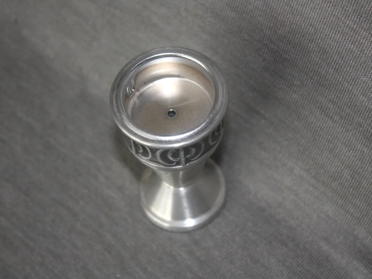 Billede 3 - Tin lysestage / fyrfadsstage Norway højde 9,5 cm
