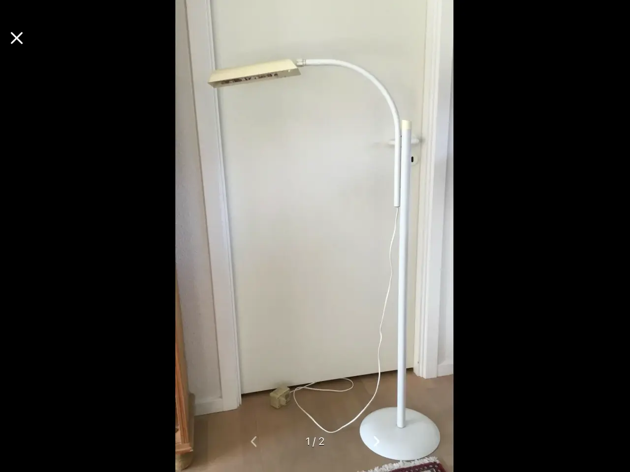 Billede 1 - Standerlampe, regulerbar i højden