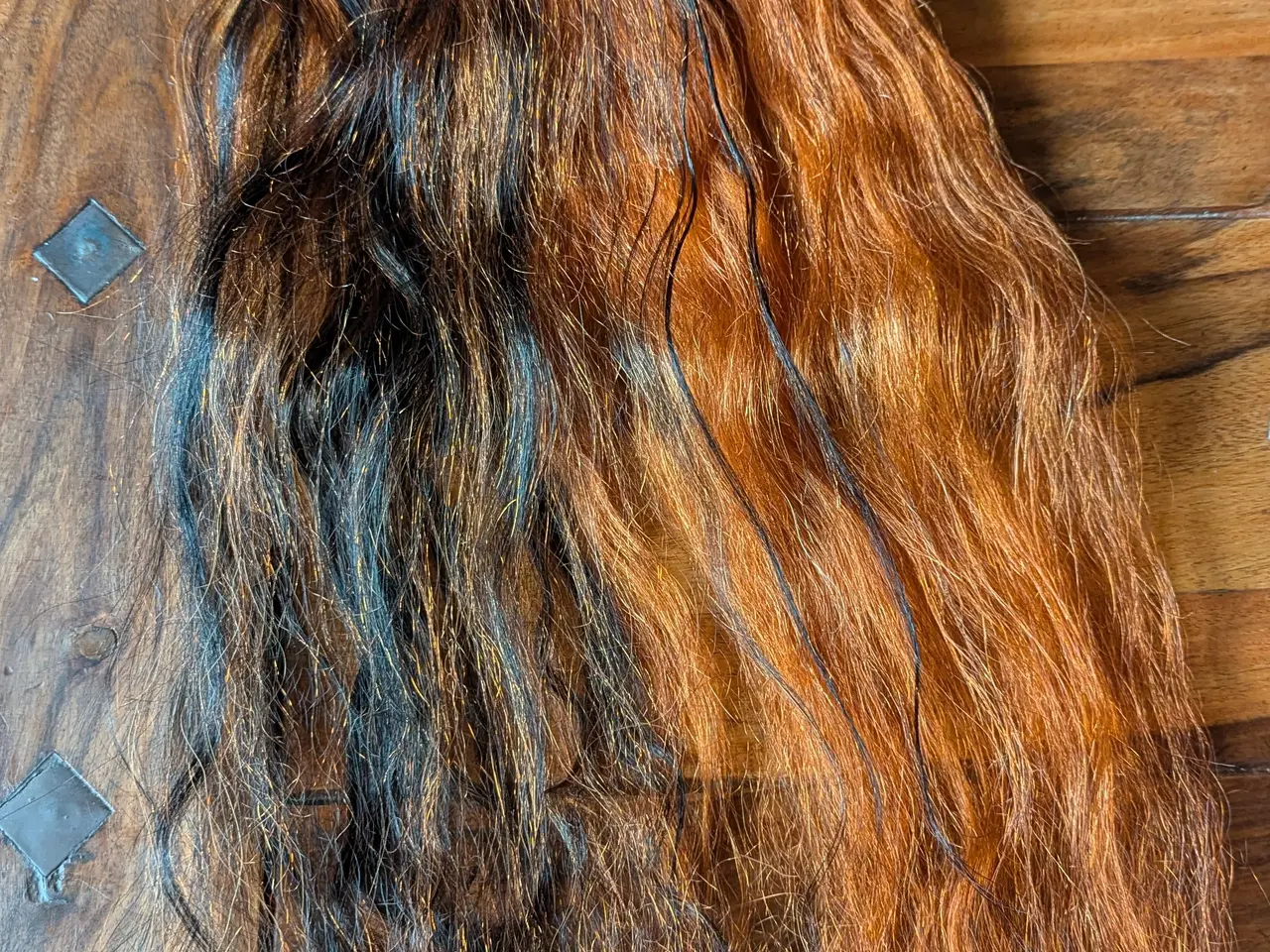 Billede 16 - Orangefarvet human extensions m/ reflekser 72 cm