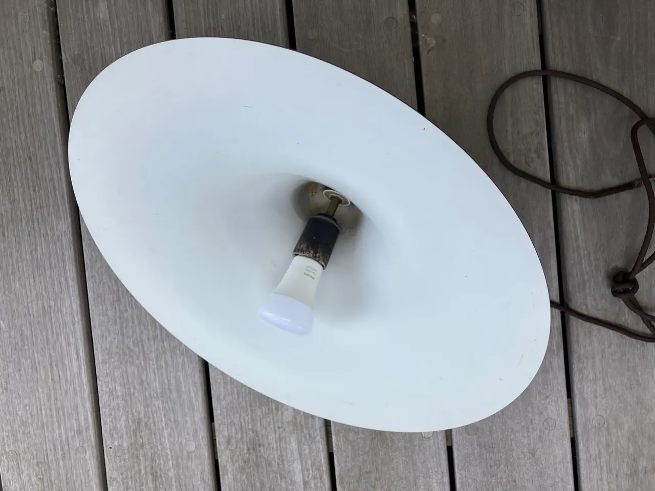 Billede 5 - Brun Semi pendellampe Ø47 cm spisebordslampe metal