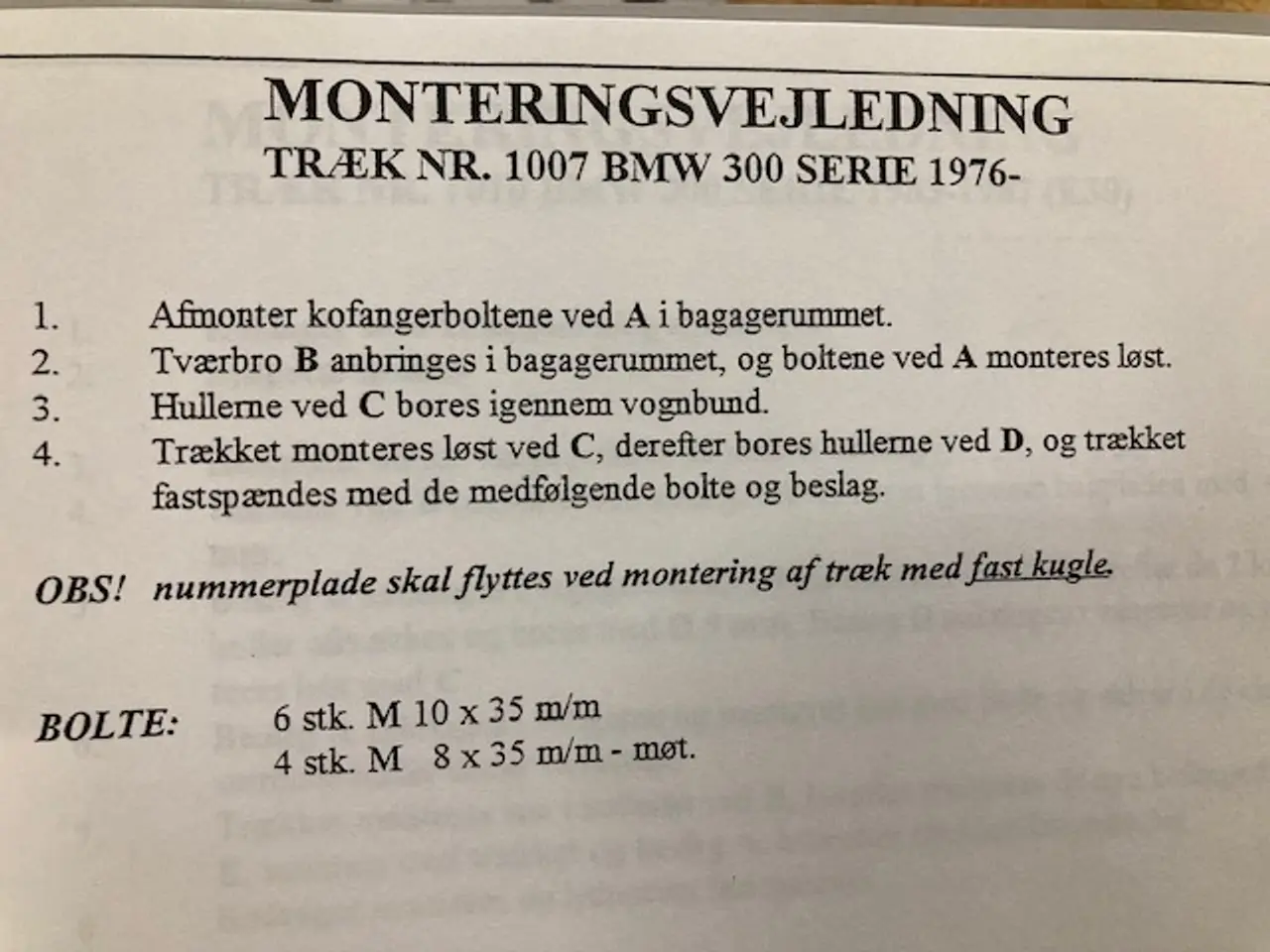 Billede 7 - BMW E21 Anhængertræk