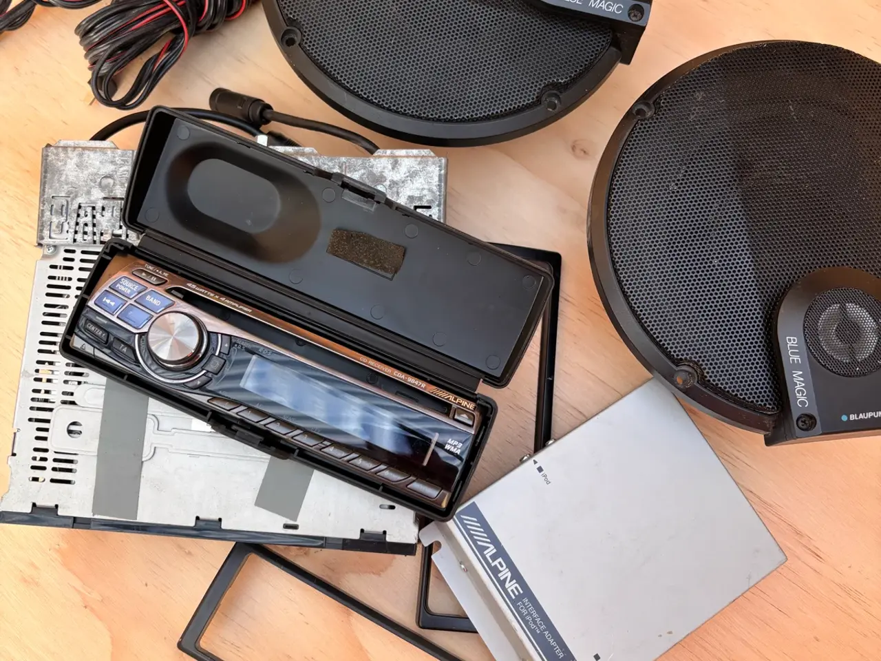 Billede 2 - Alpine bilradio med Blaupunkt-højttalere