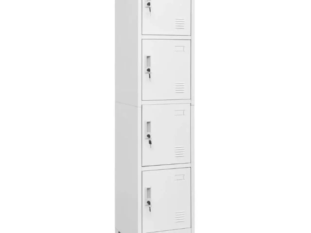 Billede 1 - Lockerskab med fire rum - 38 × 45 × 180 cm, grå stål