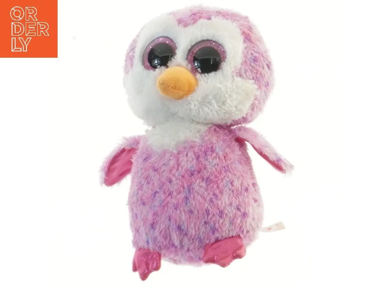 Billede 1 - TY lyserød plyspingvin bamse - GLIDER (str. 17 cm)