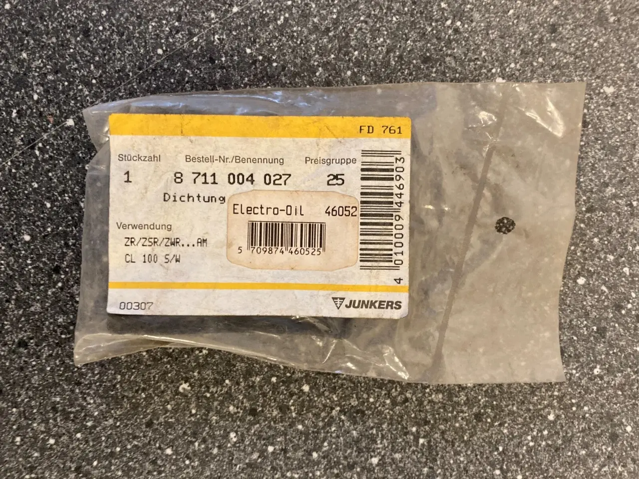 Billede 3 - Junkers Bosch Boiler Seal Gasket PN: 8711004027 -