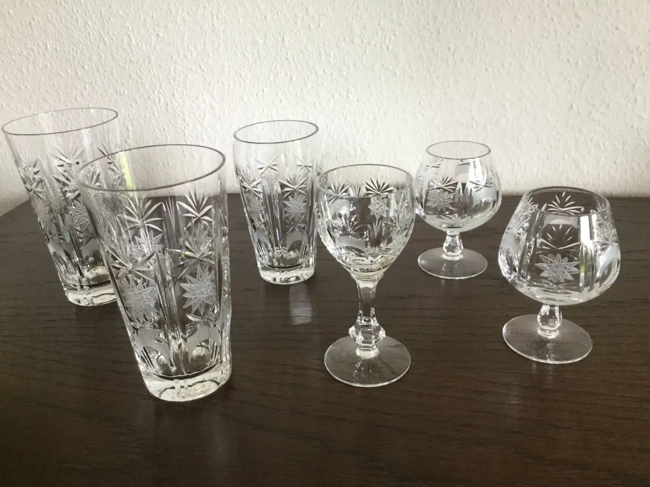 Billede 1 - 4 stk. KRYSTAL Heidelberg glas.