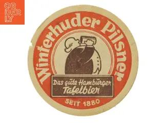Vintage ølbrikker fra Winterhuder Pilsner (str. Ø. 12 cm)