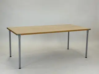 Bord – Træ med Grå Stel 180x90x74 cm