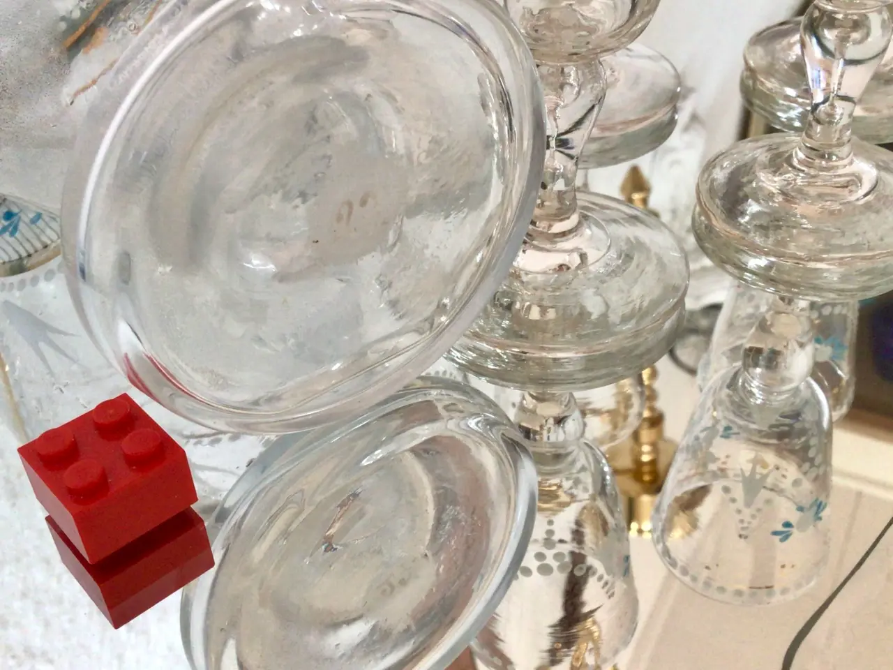 Billede 8 - Antik glas Karaffel med små glas
