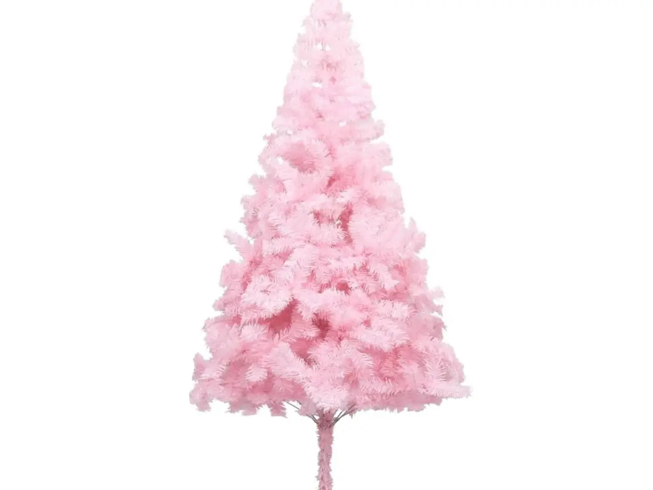 Billede 1 - Kunstigt juletræ med juletræsfod 180 cm PVC lyserød