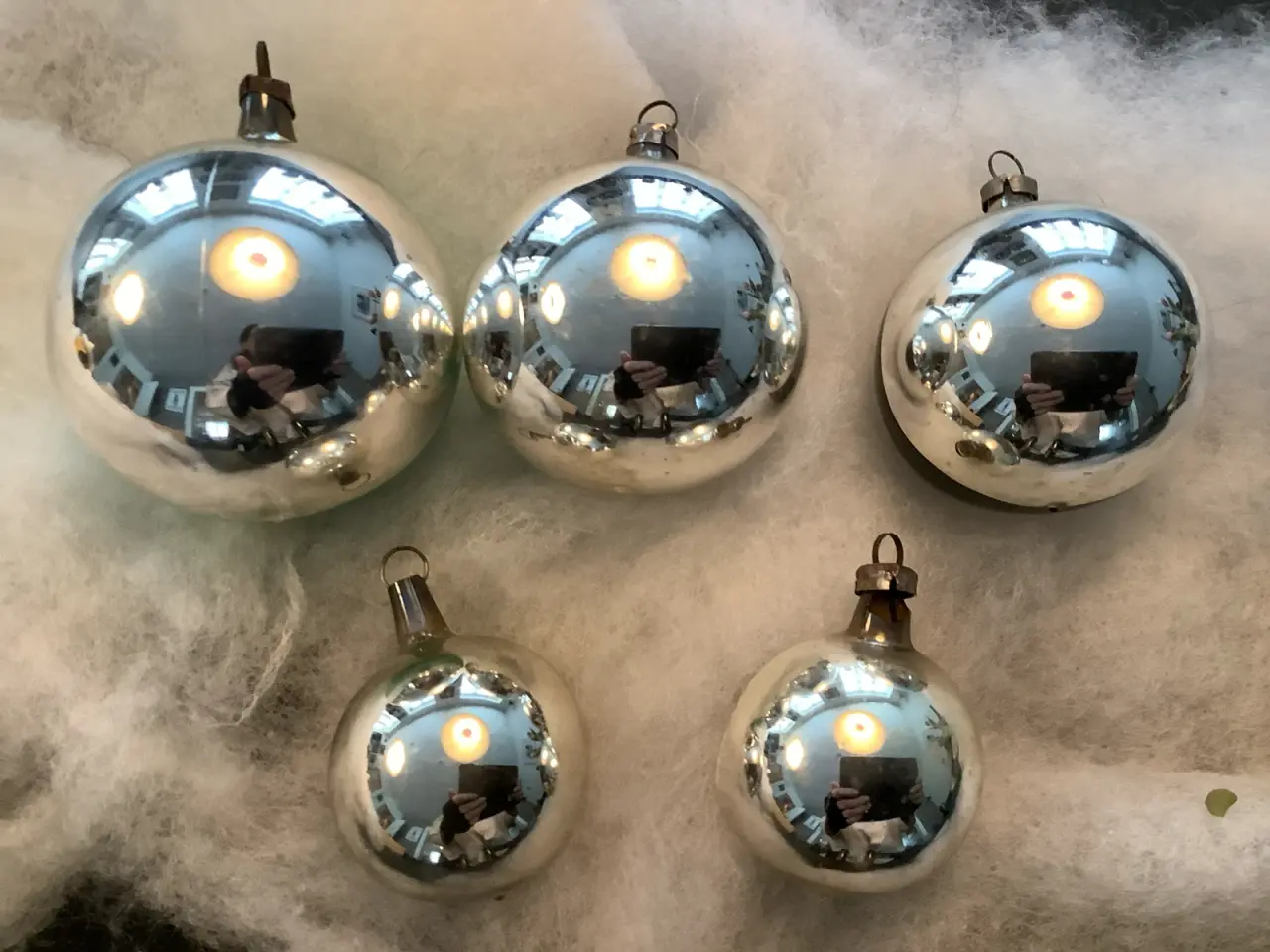 Billede 3 - Retro jule glas reflektor, halve julekugler