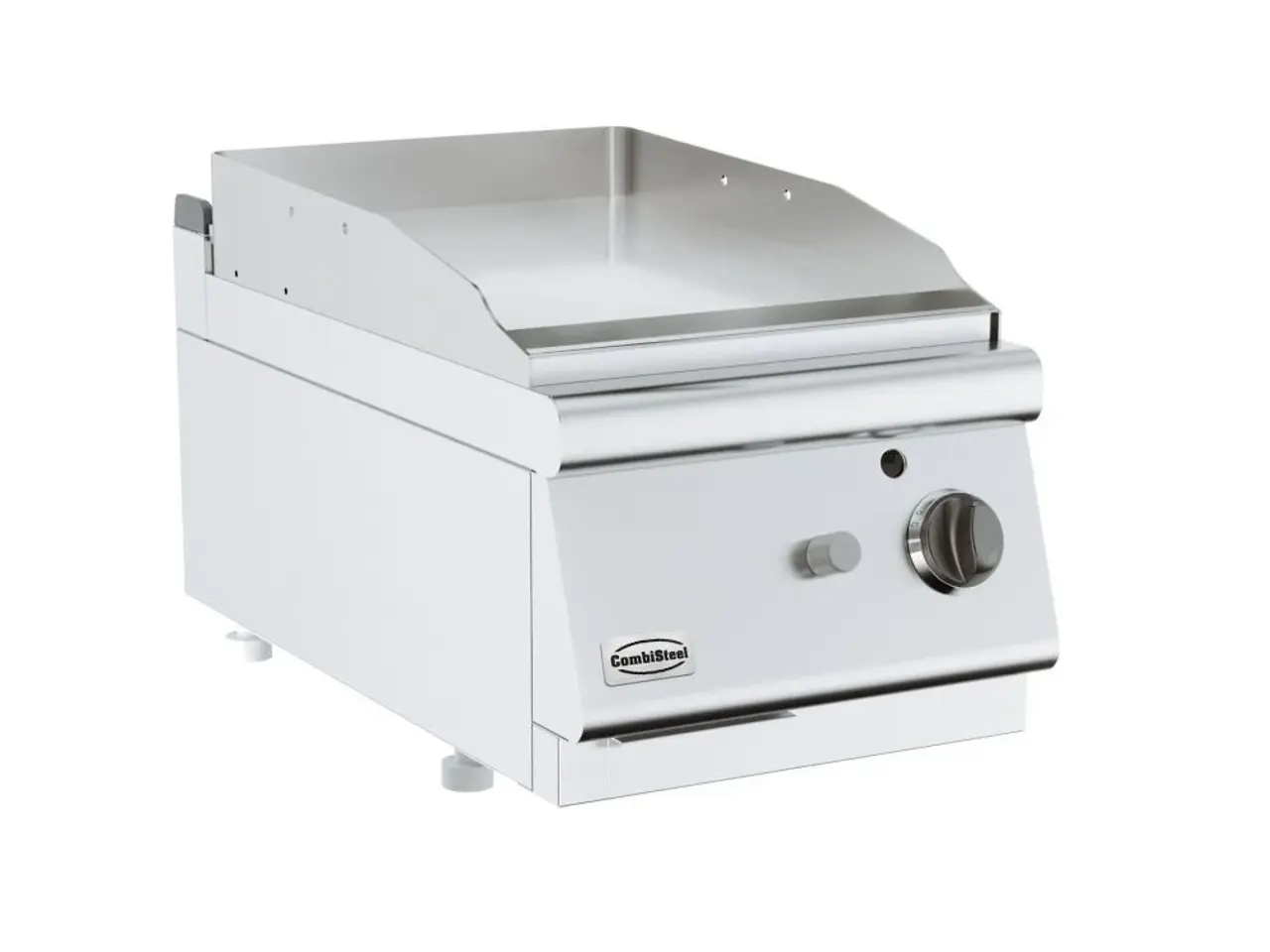 Billede 1 -  Gas stegeplade – krom glat – B400 x D700 x H300mm