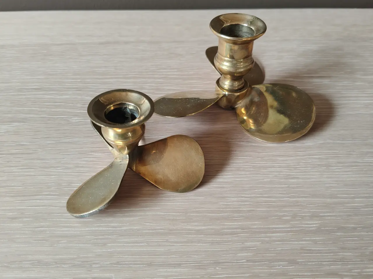 Billede 1 - Flotte messing lysestager