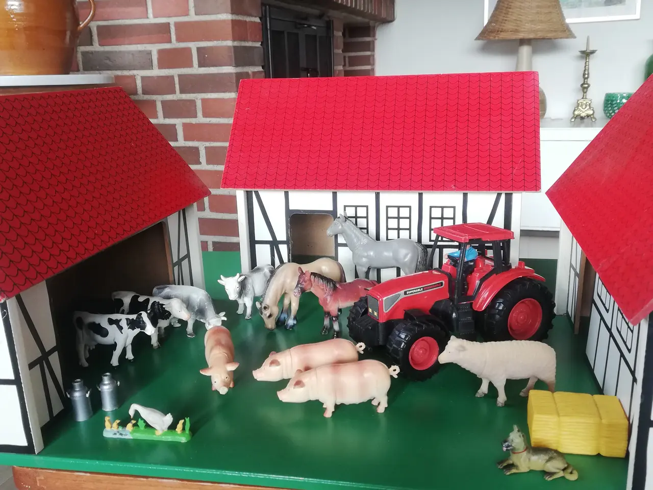 Billede 1 - Bondegård Top Toy med dyr og traktor