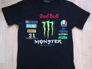 Mønster energy t-shirt, str S, 75kr