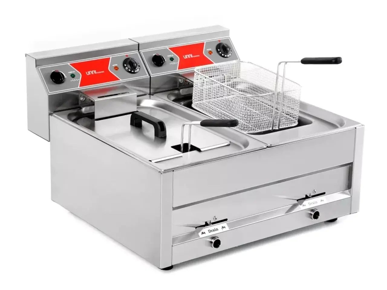 Billede 1 - Industri Dobbelt Elektrisk Frituregryde 2×12 L