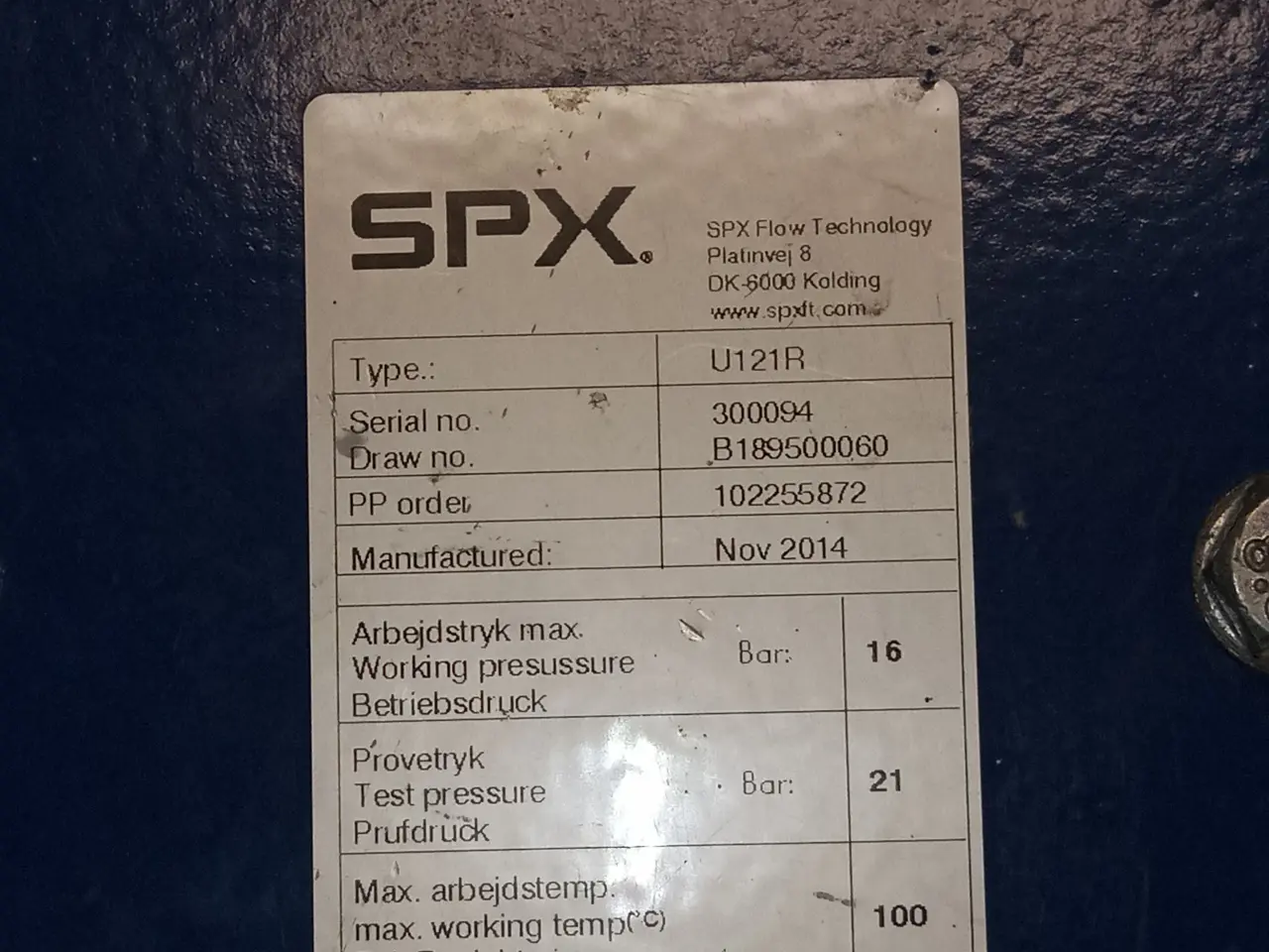 Billede 3 - Varmevæksler SPX U121R