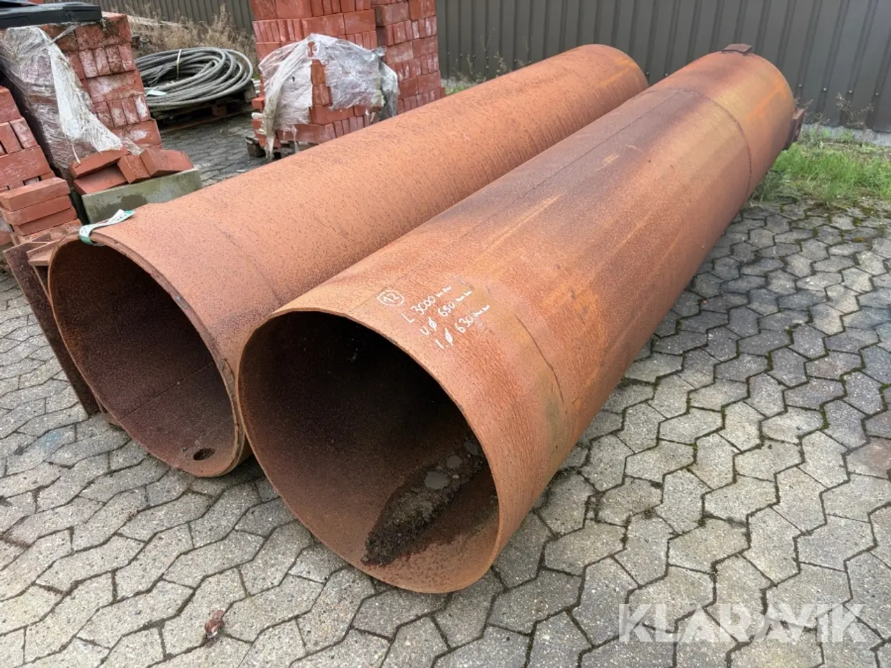 Billede 1 - Casing jern rør Ø3000x680mm 2 styk