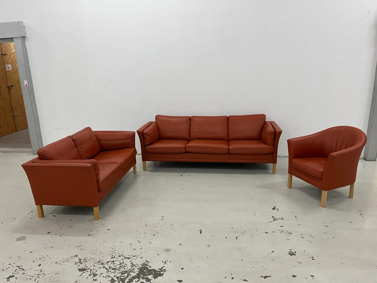 Billede 1 - Mogens Hansen MH2225 3+2,5 Pers. Med Gefion læder.
