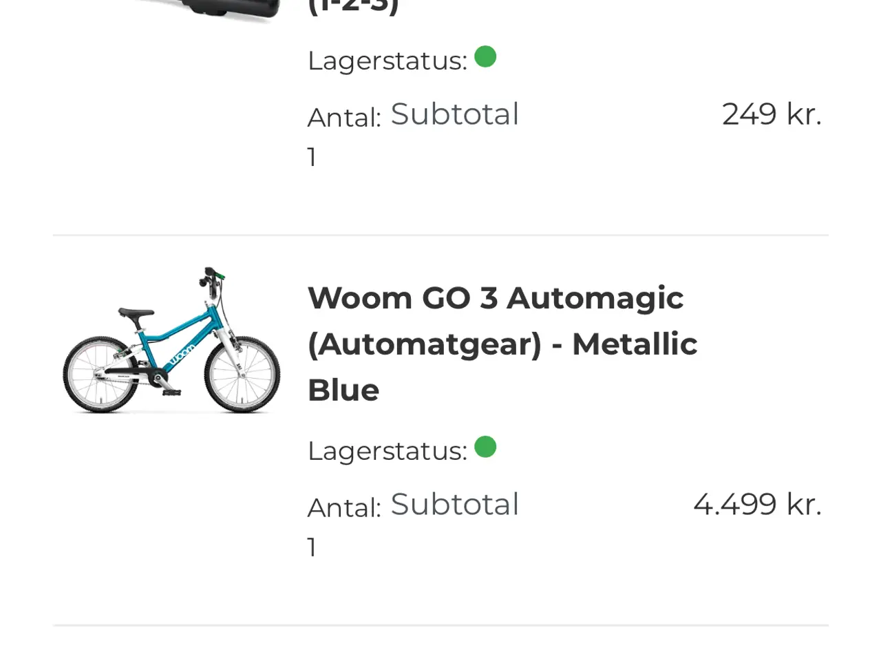 Billede 3 - Woom 3. Automatgear, købt 25/10-25