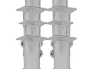Runde sofaben i krom 8 stk. 120 mm