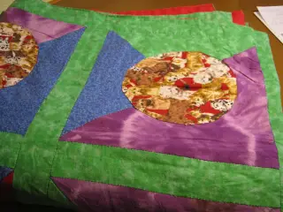 Patchworktæppe med hunde