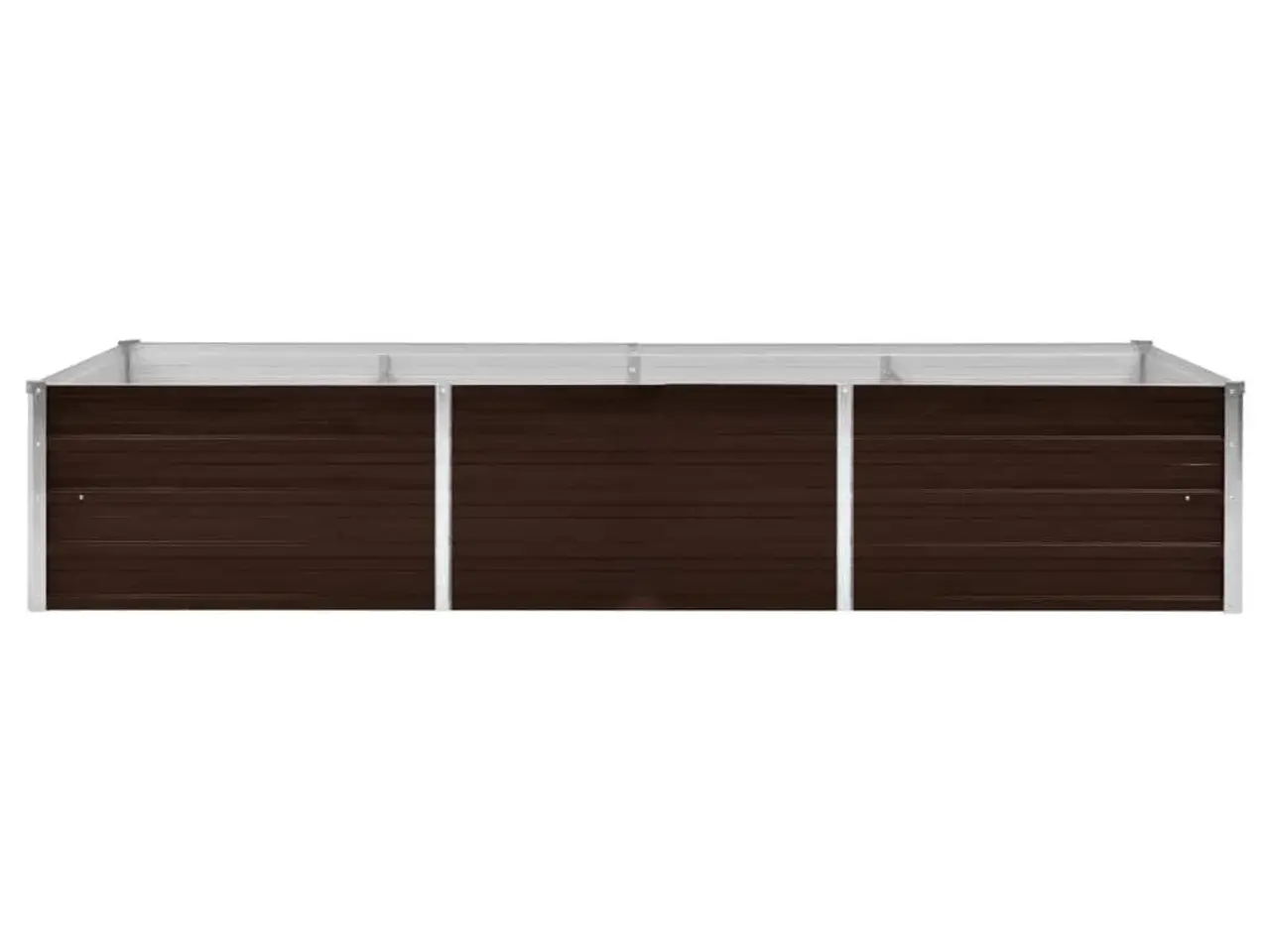 Billede 2 - Hævet plantekasse 240x80x45 cm galvaniseret stål brun