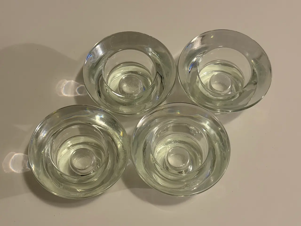 Billede 4 - Lysestager for almindelige lys, glas, 4 stk.