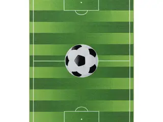 PLAY Fußballfeld grønt rektangulært børnetæppe - 120 x 170 cm
