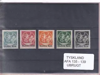 Tyskland - AFA 135 - 139 - Ubrugt