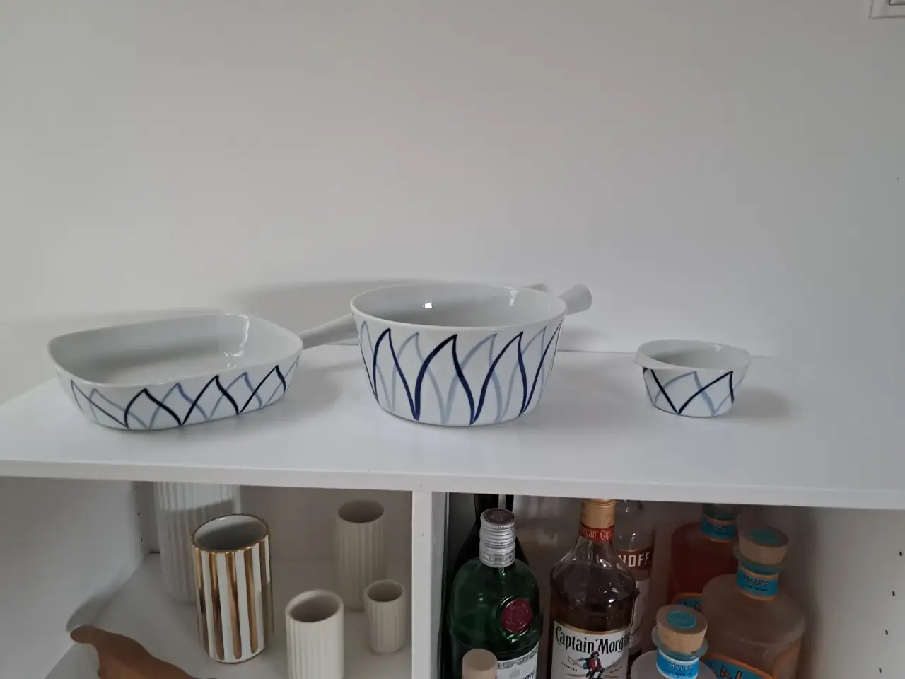 Billede 1 - Harlekin/blå flamme af lyngby Porcelæn.