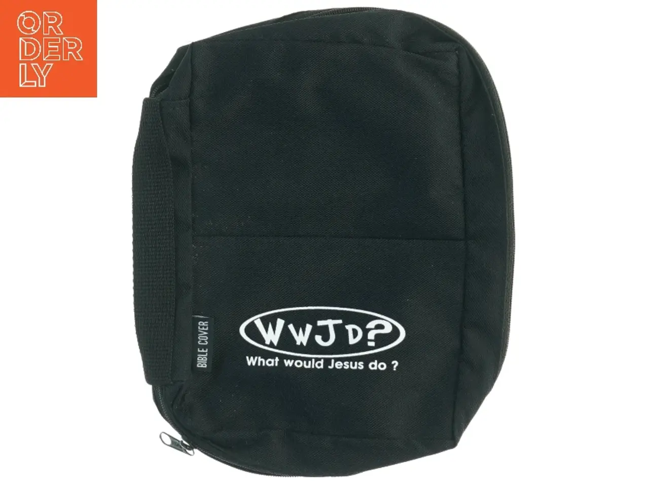 Billede 1 - Sort bibelcover med religiøst budskab (str. 27 x 22 cm)