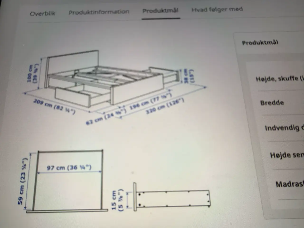 Billede 8 - Ikea Malm dobbeltseng 